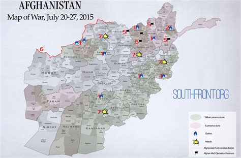 Afghanistan Map Of War July 20 27 2015