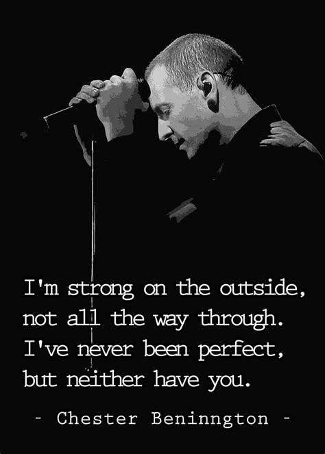 Chester Bennington Quotes Poster Picture Metal Print Paint By