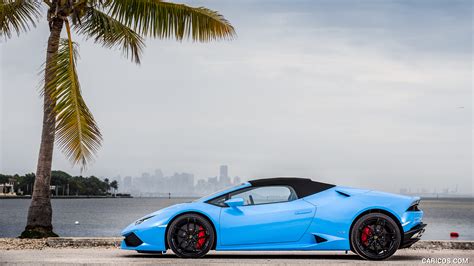 2016 Lamborghini Huracán Lp 610 4 Spyder Light Blue In Miami Side