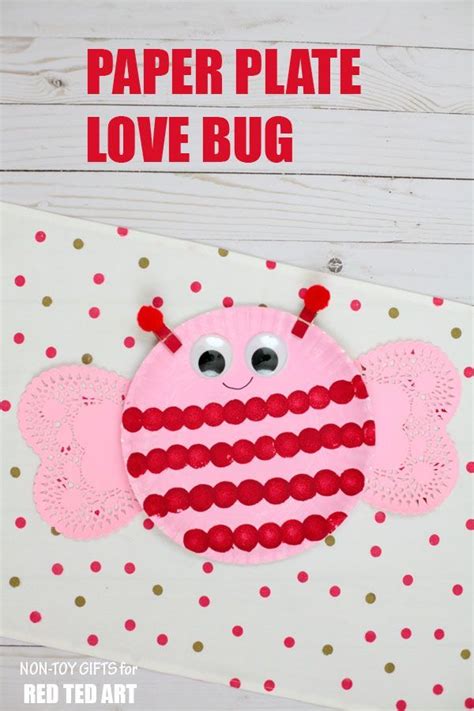 Paper Plate Love Bug Craft For Valentines Day