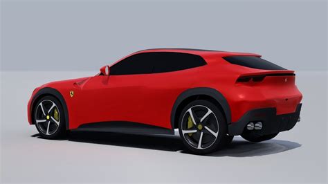 3d Model Ferrari Purosangue 2023 Vr Ar Low Poly Cgtrader