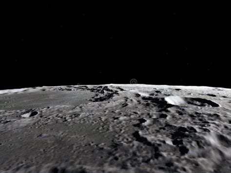 Moon In Outer Space Surface High Quality Resolution 4k This Image
