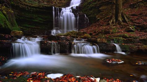 Waterfalls During Fall HD Nature Wallpapers | HD ...