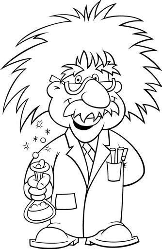 Albert Einstein Coloring Page With Glasses And More Online Lesson