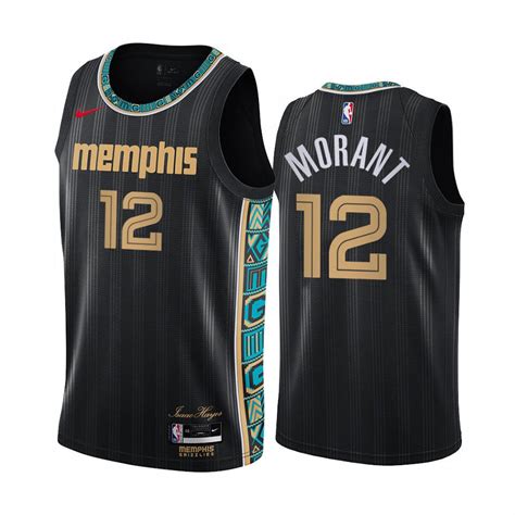 Mens And Youth Ja Morant Grizzlies 2021 City Jersey Black