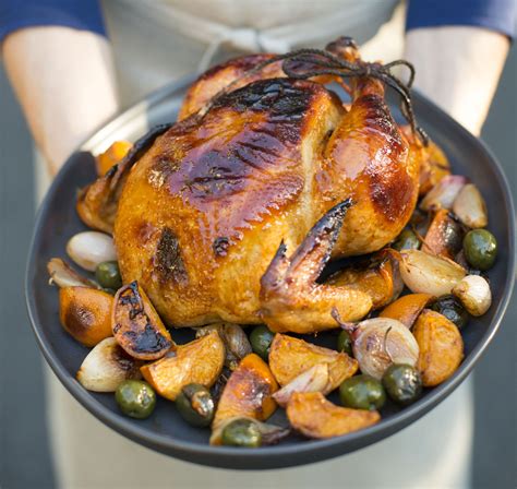 Recipe Amelia Saltsmans Roast Chicken With Tangerines Green Olives