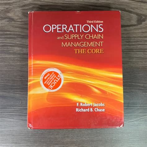Operations And Supply Chain Management The Core Third Edi Book Only