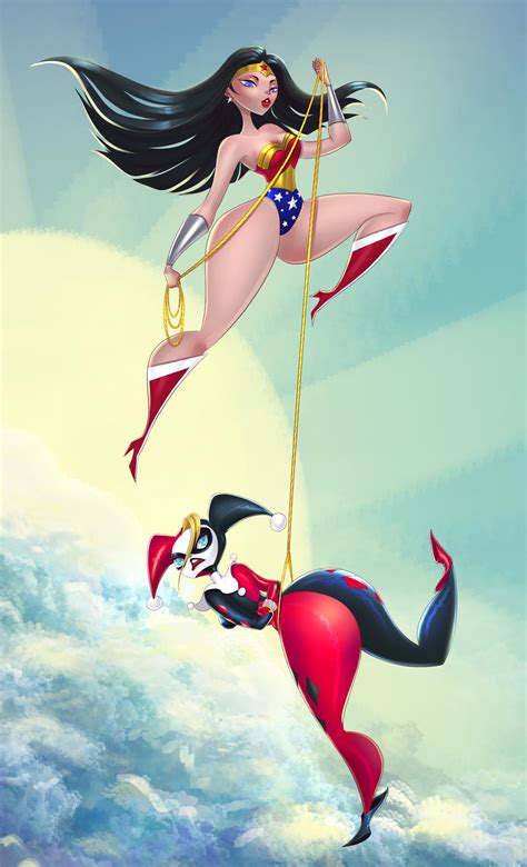 Wonder Woman And Harley Quinn By Maxie Prin On Deviantart