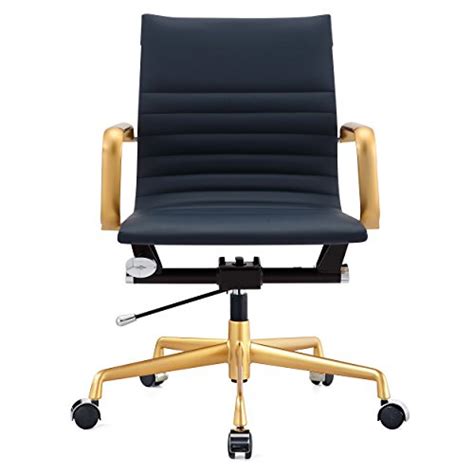 Meelano M348 Home Office Chair 3393 X 234 X 2223 Goldnavy Blue