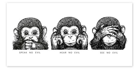 Wandbild „speak No Evil Hear No Evil See No Evil Ii“ Von Editors Choice Posterlounge At