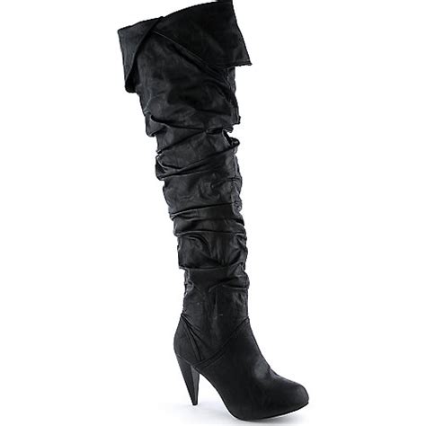 shiekh norma high women s black thigh high boots shiekh shoes