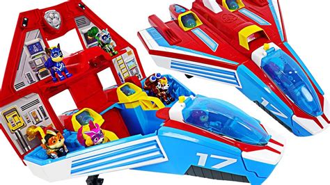 Paw Patrol Super Mighty Pups Transforming Jet Command Center Ryder