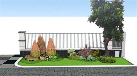 gaya terbaru  taman depan rumah  pagar