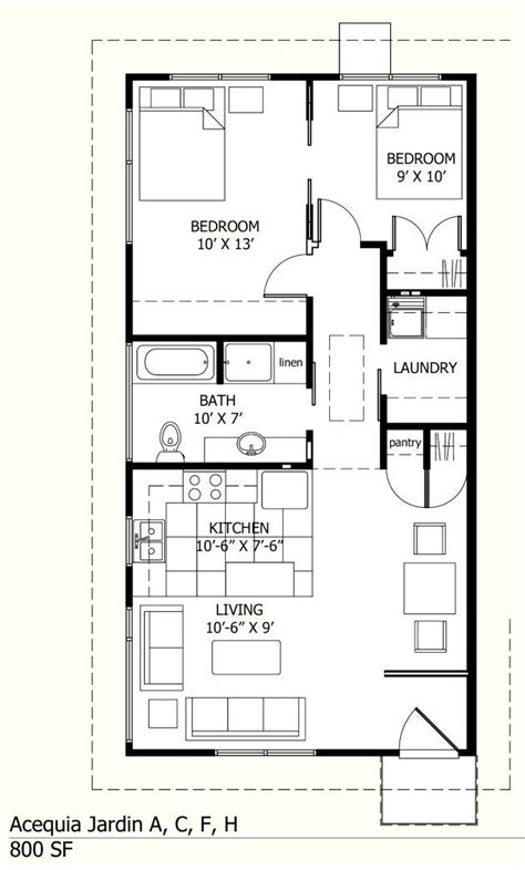 Pobierz 800 Stóp Kwadratowych Otwarte Plany Pięter Homebuildplan Tiny