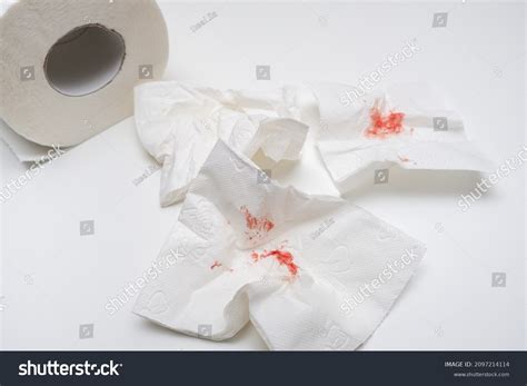 Blood On Used Toilet Paper On Stock Photo 2097214114 Shutterstock