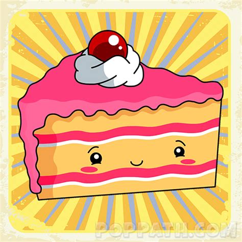 Kawaii Cake Drawing