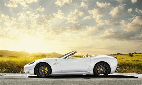 Free Download White Ferrari Convertible Coupe During Daytime Hd