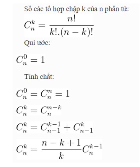 Công Thức Tính Tổ Hợp Chỉnh Hợp Hoán Vị Xác Suất Và Nhị Thức Niu Tơn