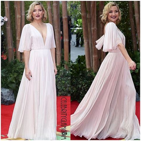 Kate Hudson Wearing J Mendel And A Lee Savage Clutch At The Kung Fu Premiere In London
