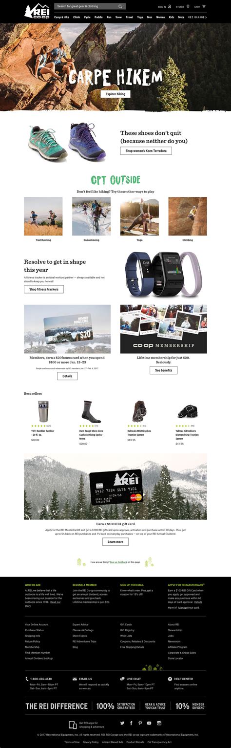 REI | eCommerce Website Design Gallery & Tech Inspiration