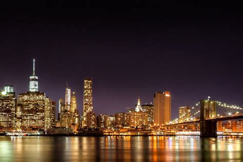 New York City Lights At Night Photograph By Az Jackson Fine Art America