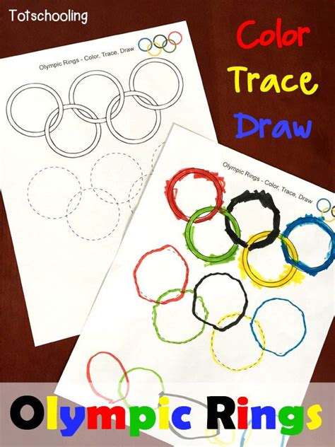 Olympic Rings Coloring Tracing And Drawing Sheet Olympic Games For