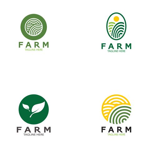 Farm Agriculture Organic Logo Design Illustration Of Agriculture
