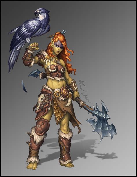 Half Orc Female Female Half Orc Fantasy Female Warrior Woman Warrior