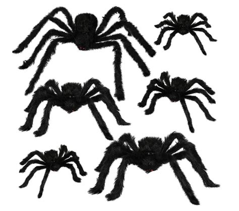 Giant Realistic Hairy Spiders Scary Spider Props Halloween Plastic