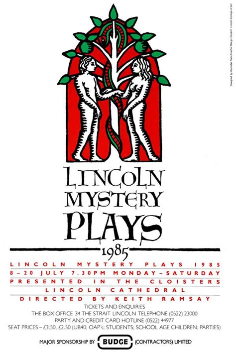 1985 Lincoln Mystery Plays Lincoln Mystery Plays