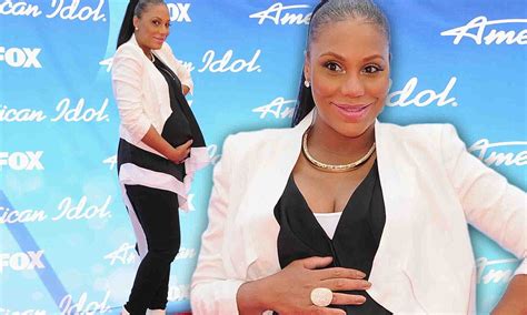 Tamar Braxton Wraps Her Baby Bump In Black And White As She Fashionably