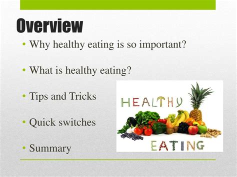 Ppt Tips And Tricks To Healthy Eating Powerpoint Presentation Free