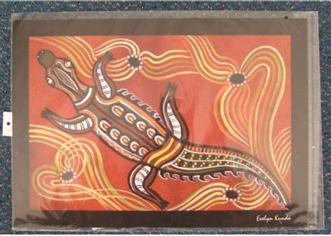 Aboriginal Art Print Crocodile Dreaming A3