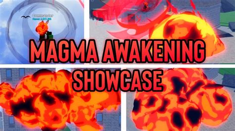 Magma Awakening Showcase In Blox Fruits Youtube