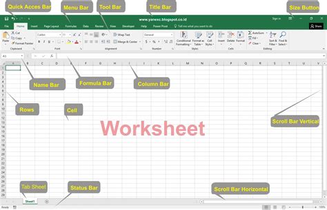 Interface Mengenal Bagian Bagian Ms Excel 2016 Dan Fungsinya