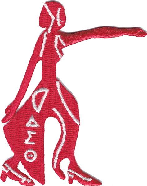 Delta Sigma Theta Fortitude Lady Cut Out Iron On Patch Red T Product Details The