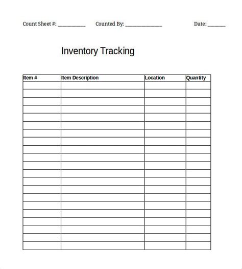 Supply Inventory Free Printable Inventory Sheets