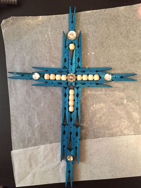 Pin By Mary Alcala On Crosses Decor Cross Crafts Wooden Clothespin
