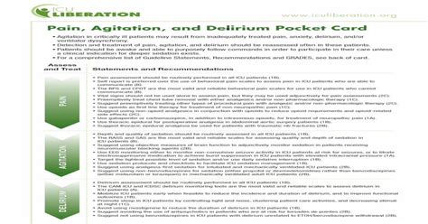 Pain Agitation And Delirium Pocket Card X · Pdf File Pain Agitation