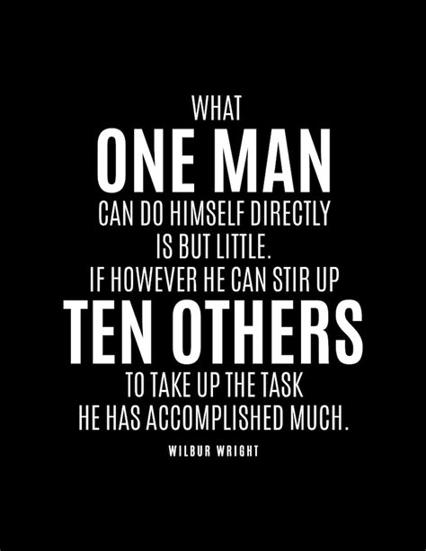 What One Man Can Do Quote Wilbur Wright Literary Poster Etsy