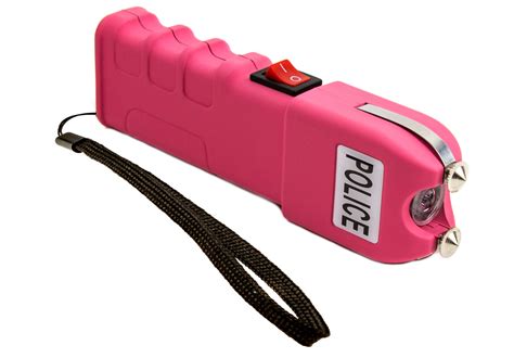 Stun Gun Police 928 Pink 58bv Heavy Duty Rechargeable Led Flashlight