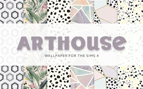Arthouse Wallpaper From Simplistic Sims 4 Downloads