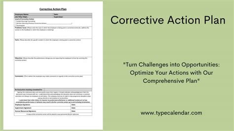 Free Printable Corrective Action Plan Templates Pdf Word Excel