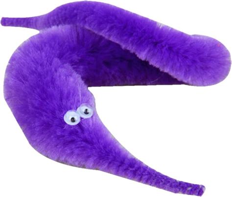 Magic Wiggly Twisty Fuzzy Worm Toy Purple Uk Toys And Games