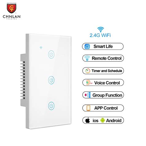 Useuuk Standard Tuya Smart Life Wifi Light Switch 1234 Gang Light