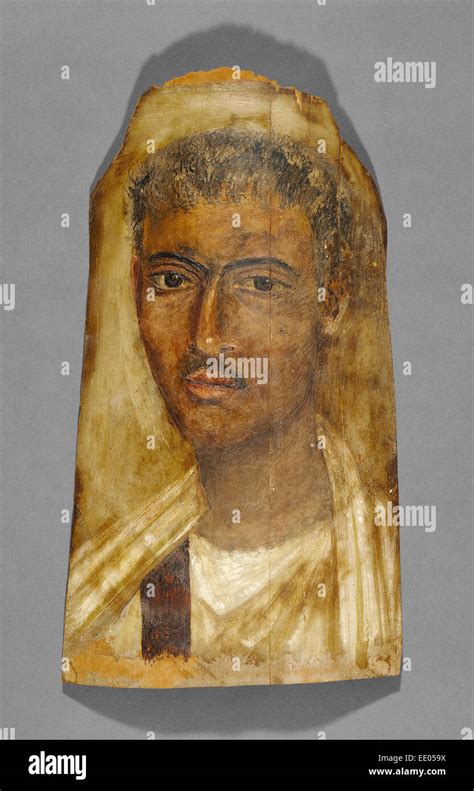 Mummy Portrait Of A Man Unknown Fayum Egypt Africa 100 125