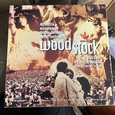 woodstock 3 days of peace and music laserdisc directors cut 3 disc box set ld ebay