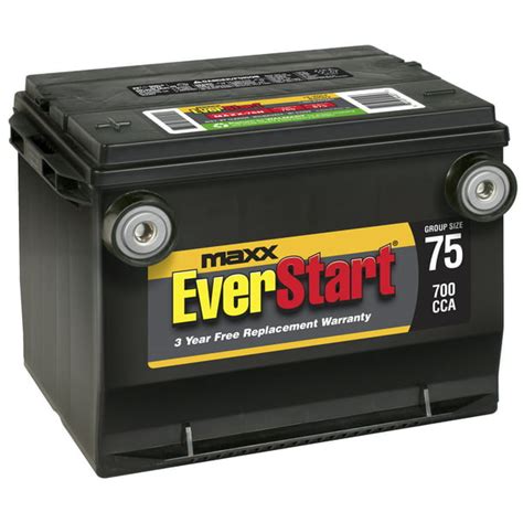 Everstart Maxx Lead Acid Automotive Battery Group 75n 12 Volt700 Cca