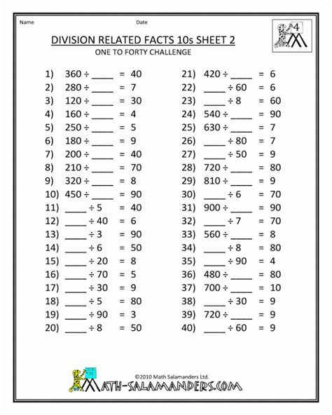 Free download of several worksheets organized by topics for students in grade 4. Free Printable Math Worksheets For 4th Grade Division | Math Worksheets Printable