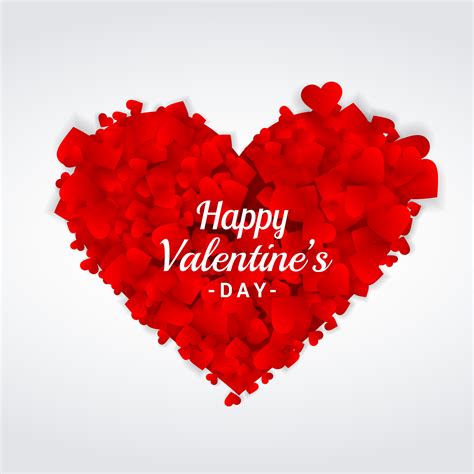 Valentines Day Greeting Heart Vector Design Illustration Download